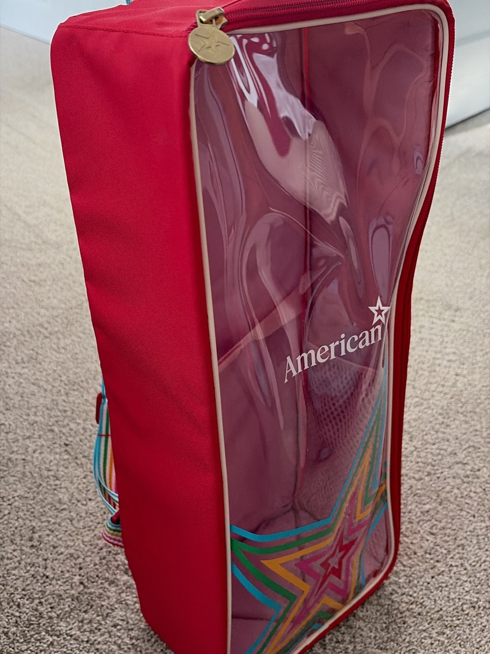 American Girl Clear Front Backpack Travel Case for 18” Doll
